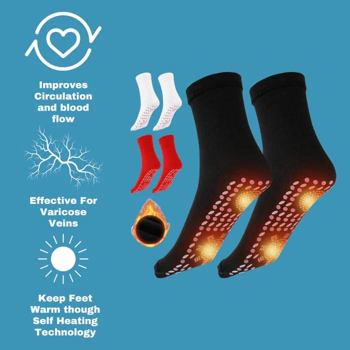 Health Sock Tourmaline Acupressure Self-Heating Socks - Maisashi Shop